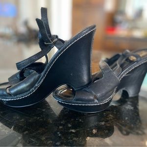 Wedge Heels - Leather - Made in Italy